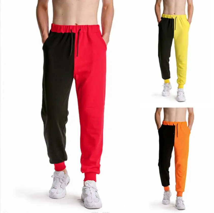 

Wholesale Cheap Plus Size Color Blocking Drawstring Custom Casual Gym Men Joggers, Shown