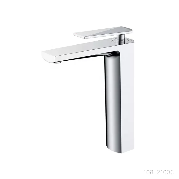 

Factory Supply Custom Deck Mount Bathroom Simple Basin Faucet Brass Kaiping 2023
