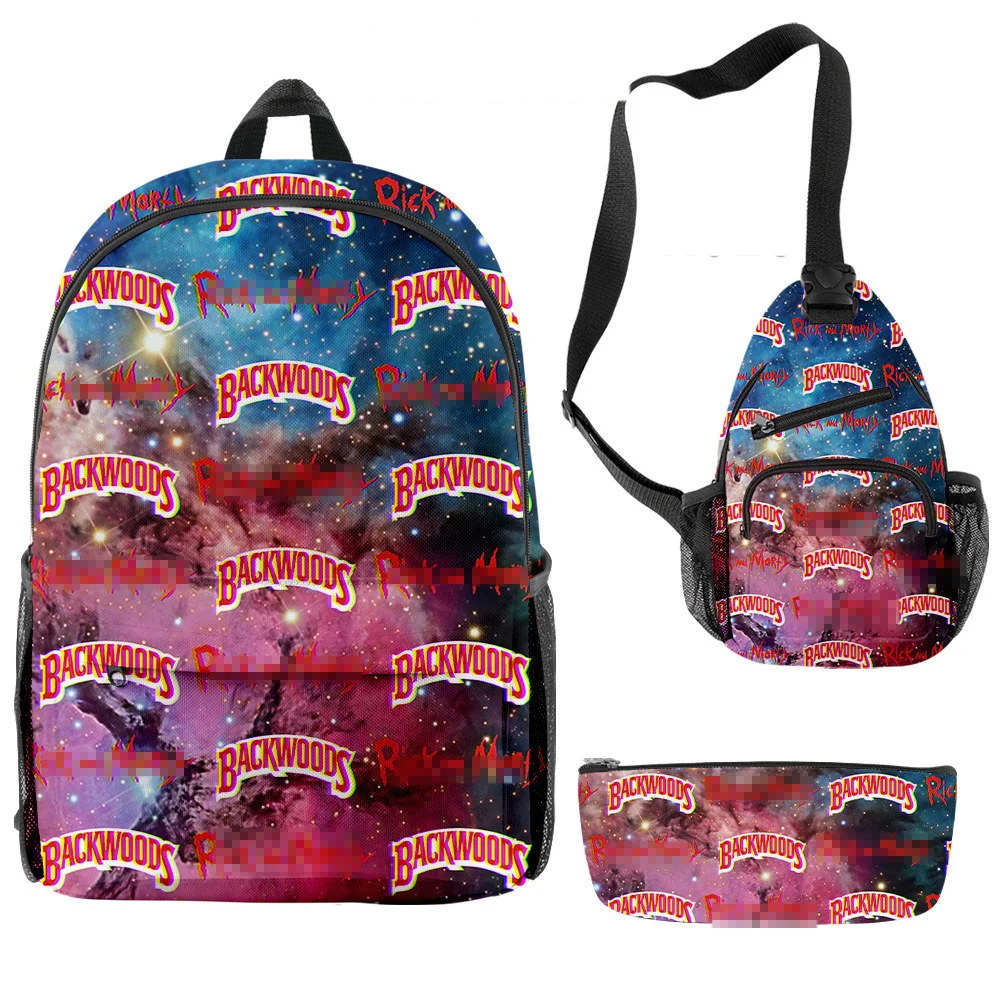 

Custom Printed Backwoods Backpack Sets Girls Boys Laptop Book Travel Backpack Shoulder Bags