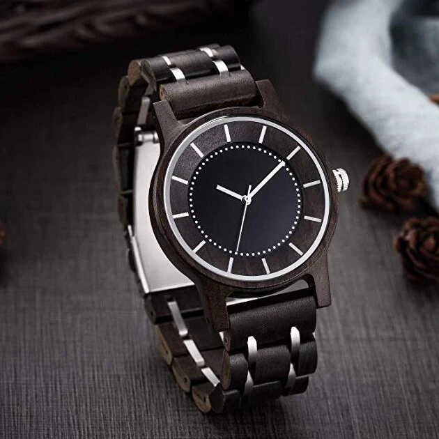 

New vision istwatch for men analog quartz movement wood watches relojes hombre