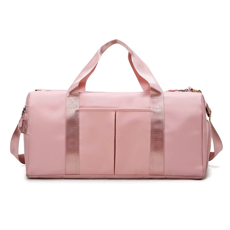 

custom logo luxury waterproof gym canvas pink spend da night bag duffel for girls, As per picture
