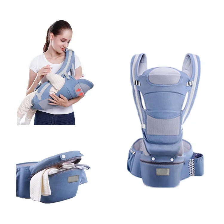 

360 All-Position Baby Carrier for Newborn to Toddler with Lumbar Support, Blue,green, pink