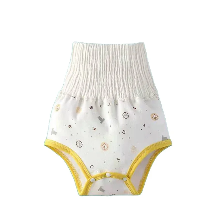 

Wholesale Quality assurance high waist striped belly protection walking training baby underwear for child
