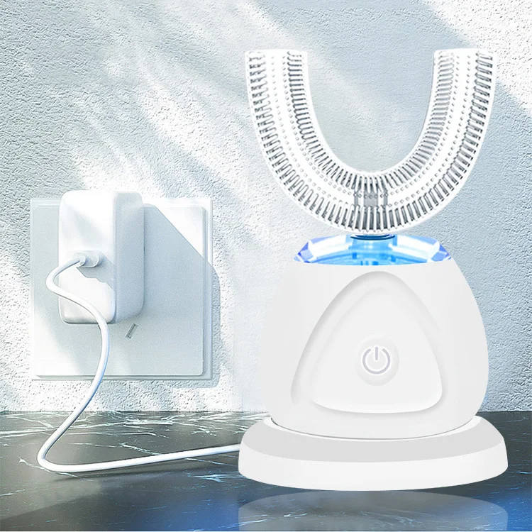 
360 degree silicone massage sonic electric u-shaped silicone toothbrush 