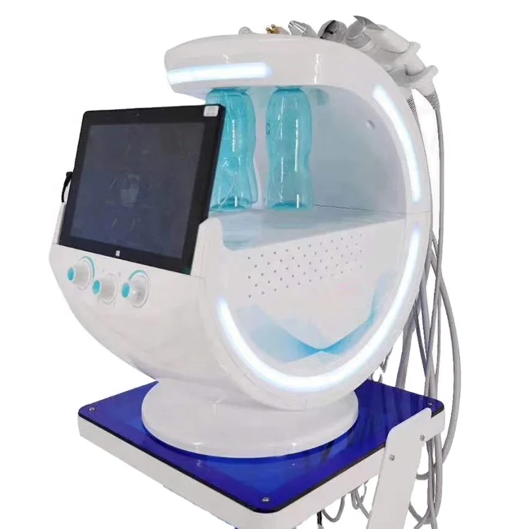 

2021 10 in 1 water dermabrasion machine microdermabrasion oxygen treatment facial machine jet peel small bubble beauty machine, White