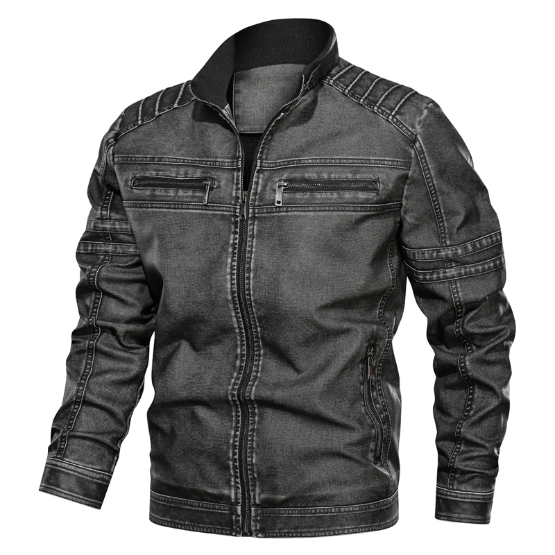 

2021 Fashion Casual Men black Leather Jacket men plus size jacket Duffles Motorcycle leather jacket, Colors