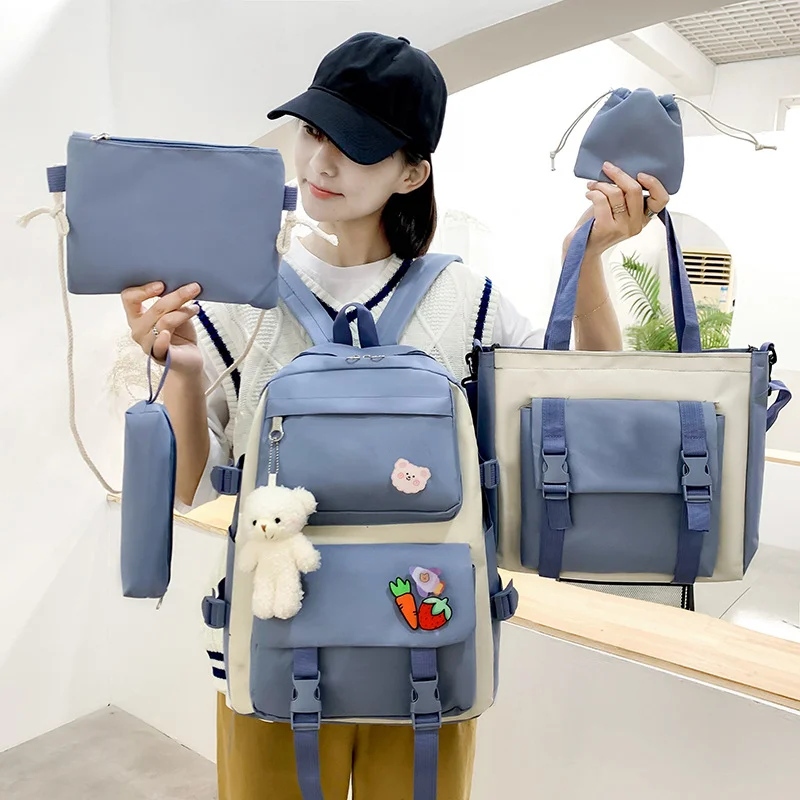 

Wholesale Multifunction Kids School Backpack Student Bags set leisure computer backpack 4pcs in one set, Customized color