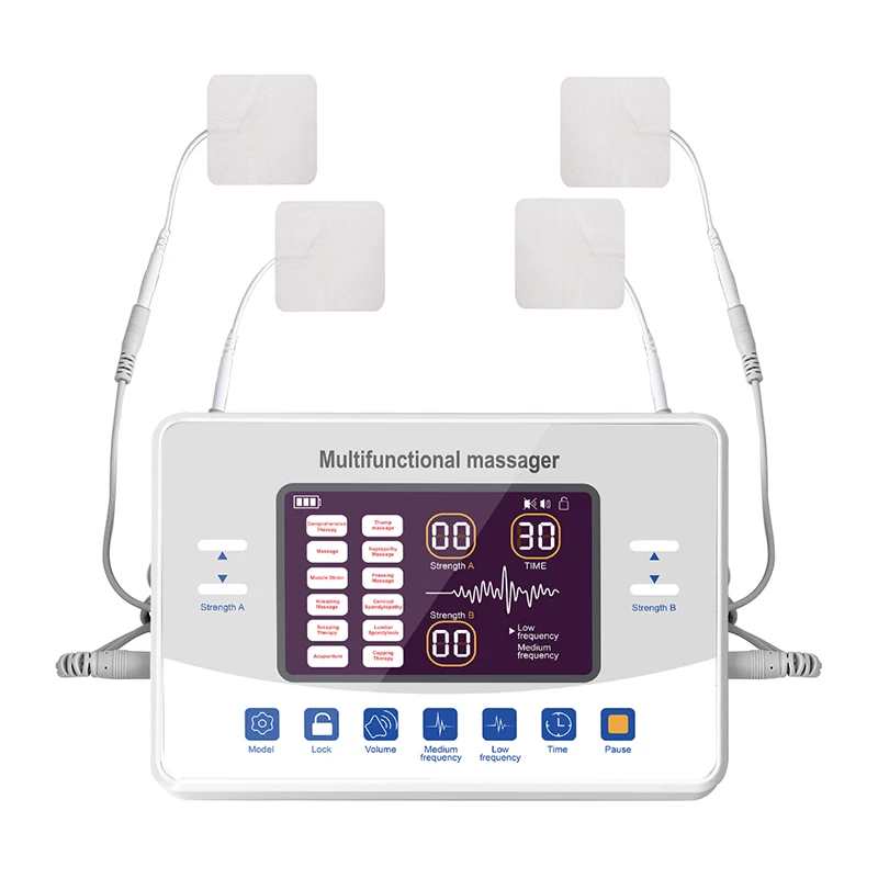 New Product TENS Unit Machine Pulse Massager 12 Massage Modes Vibration Muscle Machine HD Screen Display Nerve Stimulator