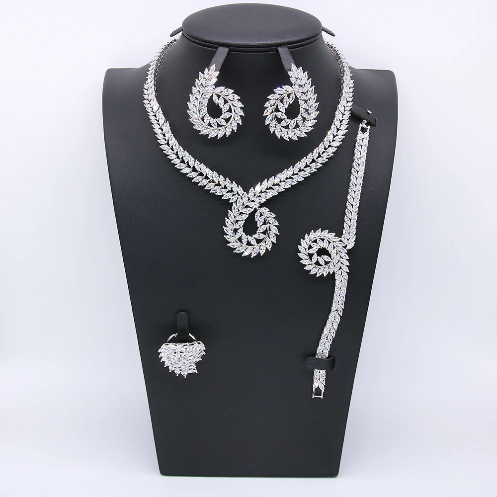 

Fashion jewellery sets AAA zirconia bridal women luxury highquality cz wedding jewelry