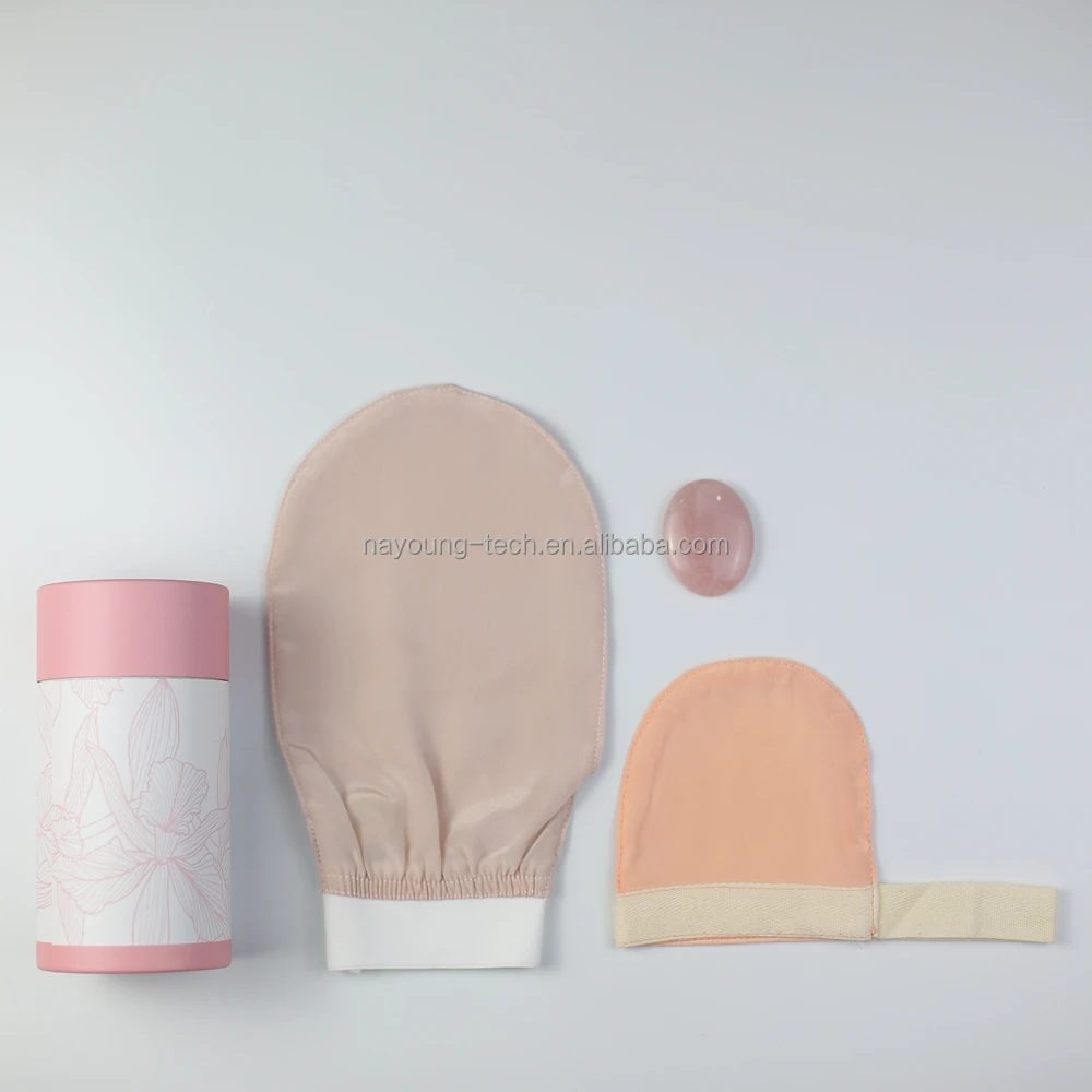 

Private Label Shower Bath Korean Scrub Mitt 100% Cocoon Silk Face Body Exfoliating Glove