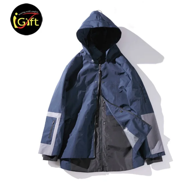 

2021 new iGift fashion clothing men's plus size outdoor jacket custom pullover jacket