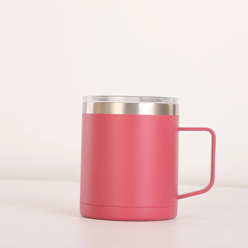 

Double wall stainless steel camping cup travel vacuum cup with handle