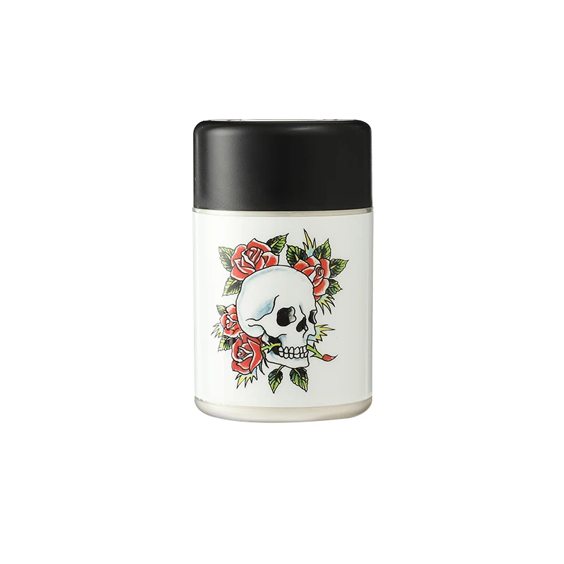 

JL-059Y Hot selling Air Tight Stash container Plastic glass light up led Storage jar magnifying led stash jar
