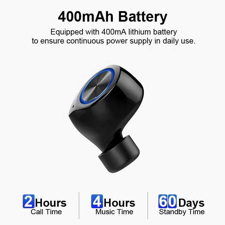 LED HD Display Wireless Earbud TW80 TWS Stereo Headphone in-Ear Built-in Mic Headset Premium Deep Bass Sound Sport Earphone - ANKUX.COM