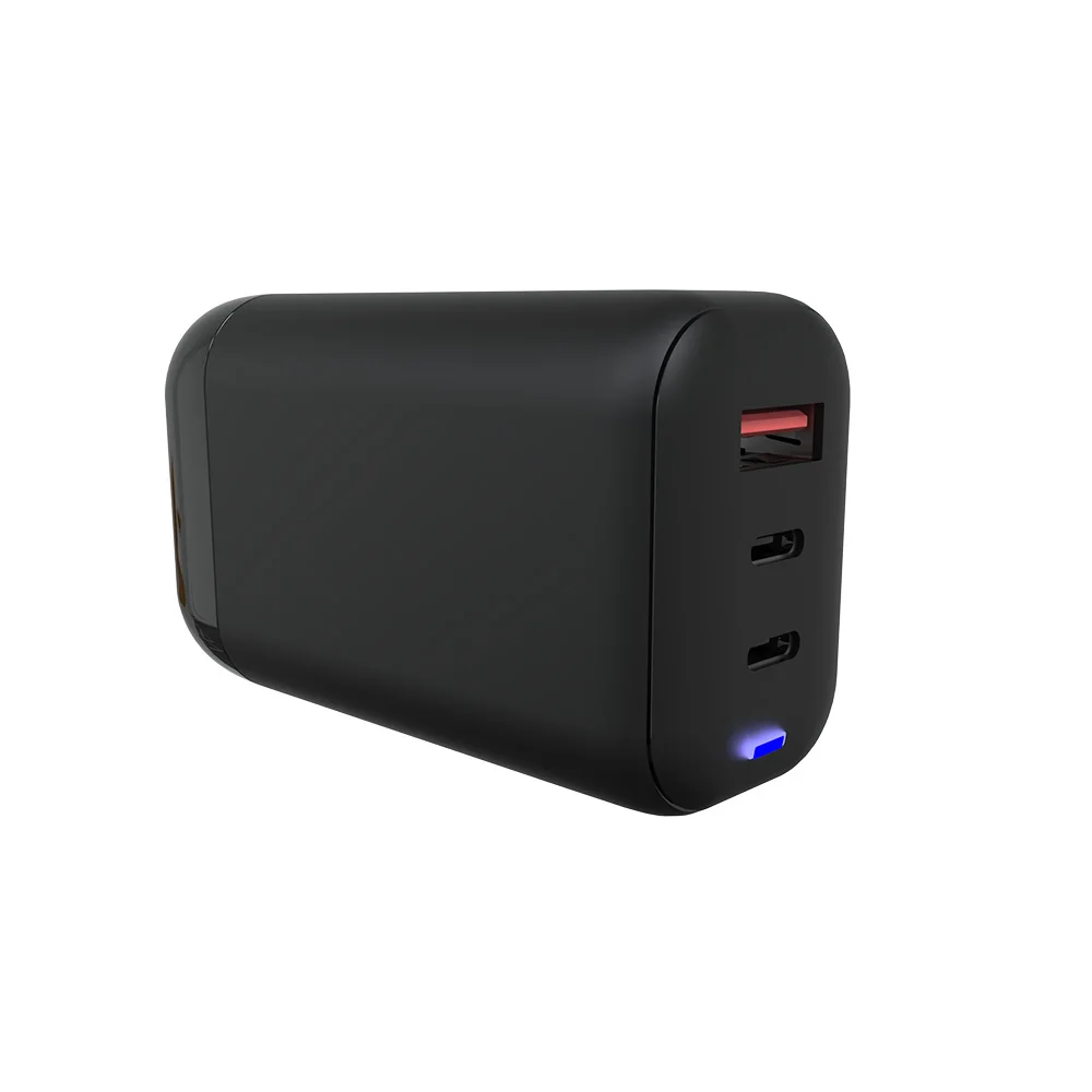 

3 IN 1 USB Type C 65W GaN Wall Travel Fast GaN charger with 2 type C 1 USB for Laptop Tablet Phone mobile charger