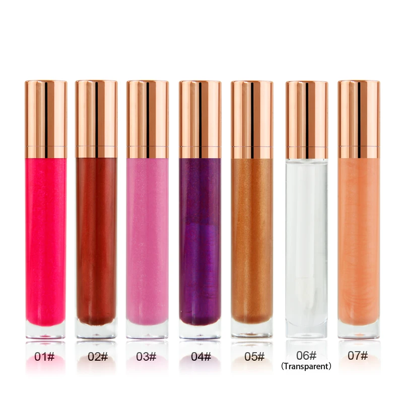 

High quality custom own logo lipgloss tube wholesale private label glitter lipgloss, Available