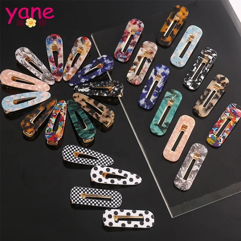 

Hot-selling acrylic hair clip and fashion metal hair clips customize the patterns for women