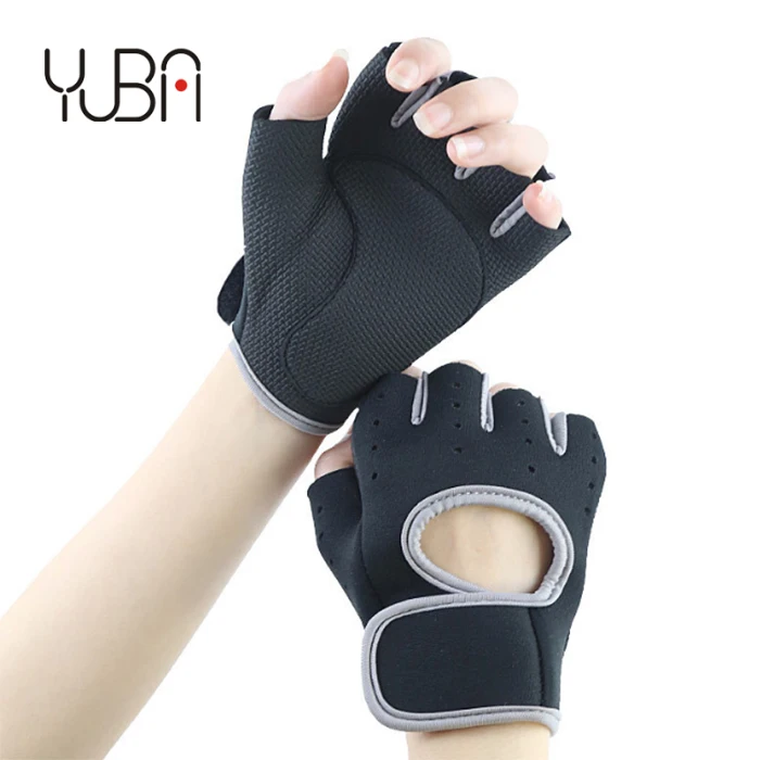 

Anti-slip gym sports gloves kids sports gloves fitness gloves, Gray/bule/rose red