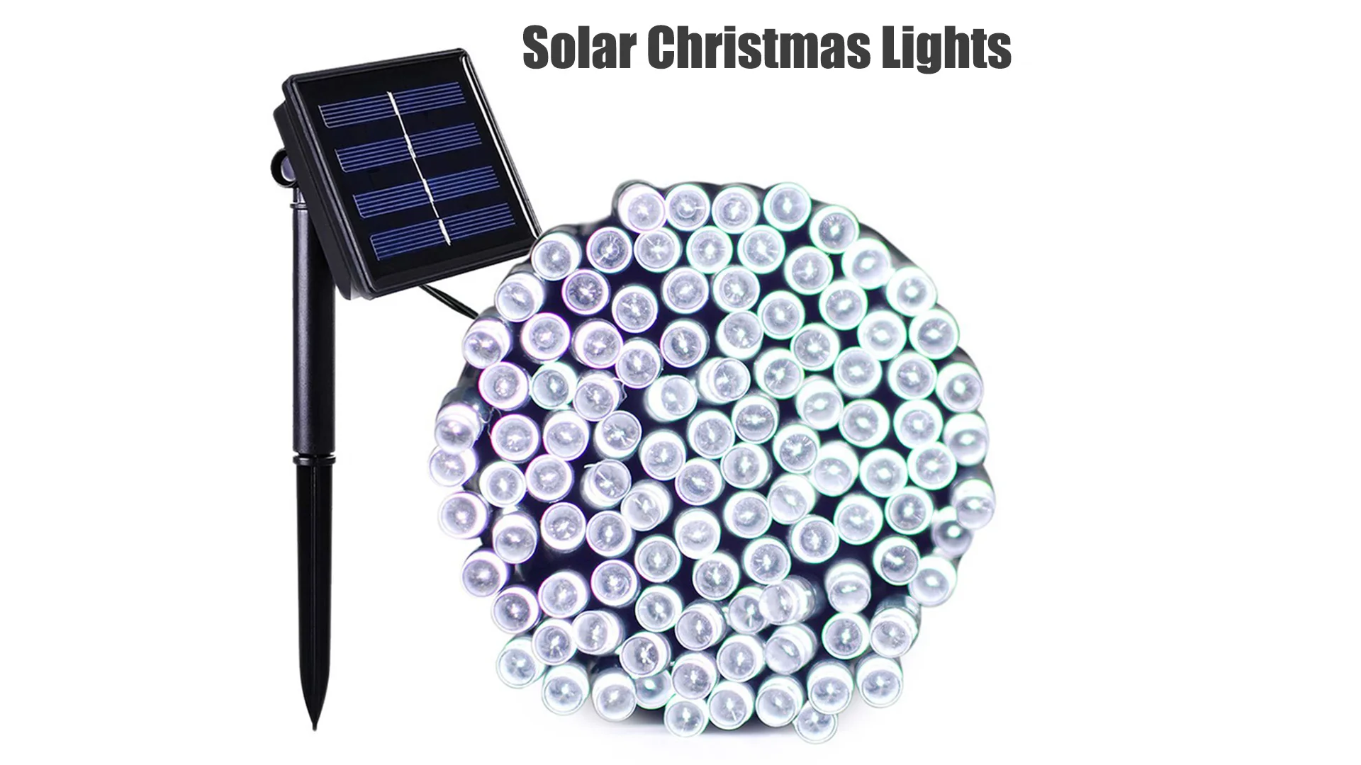 200 Led 8 Mode Waterproof Outdoor Solar Christmas Lights For Christmas