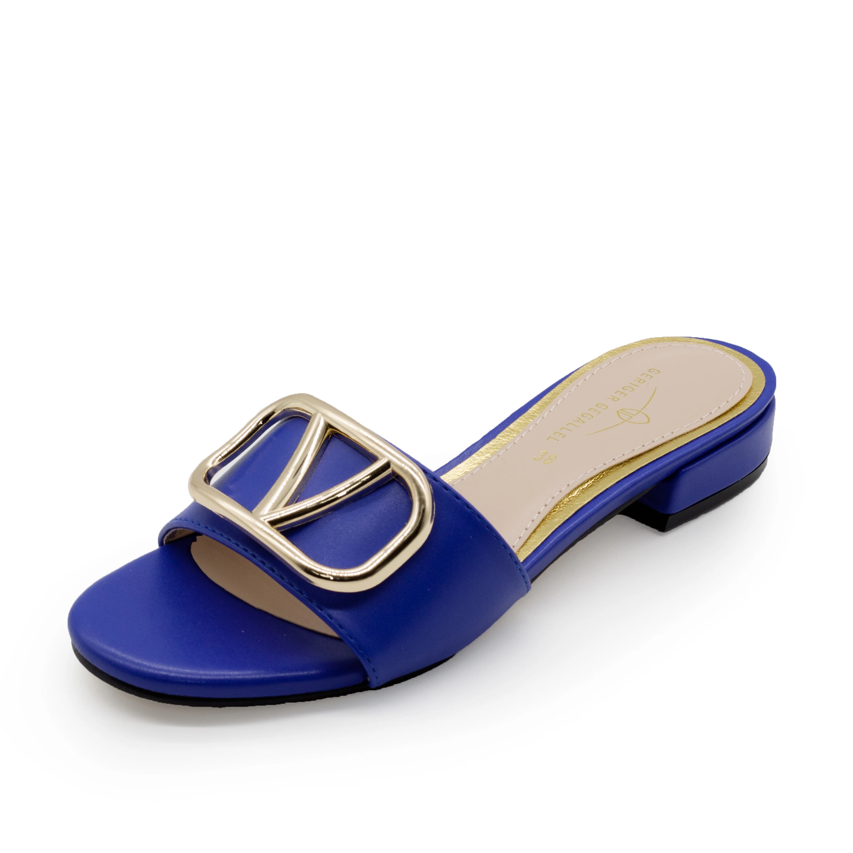 

Top Brand Women Slippers Summer Leather Shoes Italian Slides
