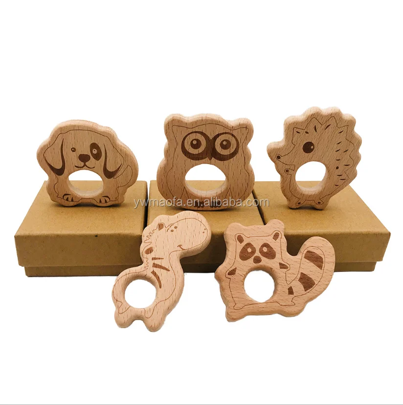 wooden teether shapes