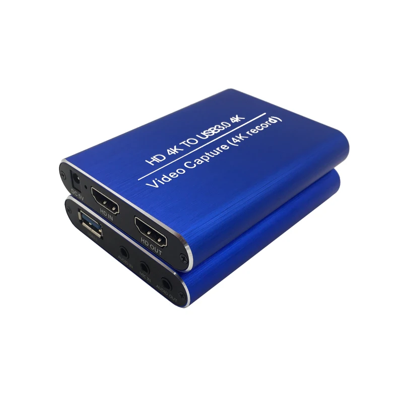 

2021 Newest 4K Graphics Video Capture Card 60fps with 2 HDMI HDMI to USB 3.0 placa de Video Recorder Box