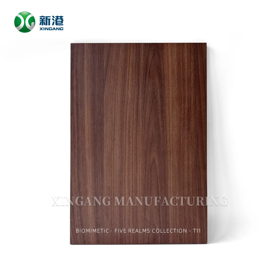 product-1-1 Deep walnut wood grain HPL laminate sheet with layered figure