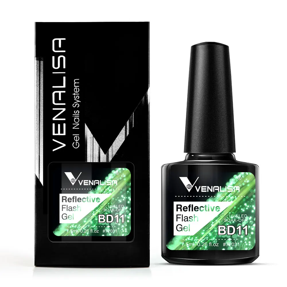 

VENALISA New Glow In Dark Neon Gel Diamond Glitter Shinning Reflective Flash Disco Gel Nail Polish Semi Permanent UV Gel Varnish