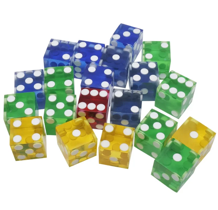 

5 of set Perfect 19mm dice professional casino dice, Diferent colors