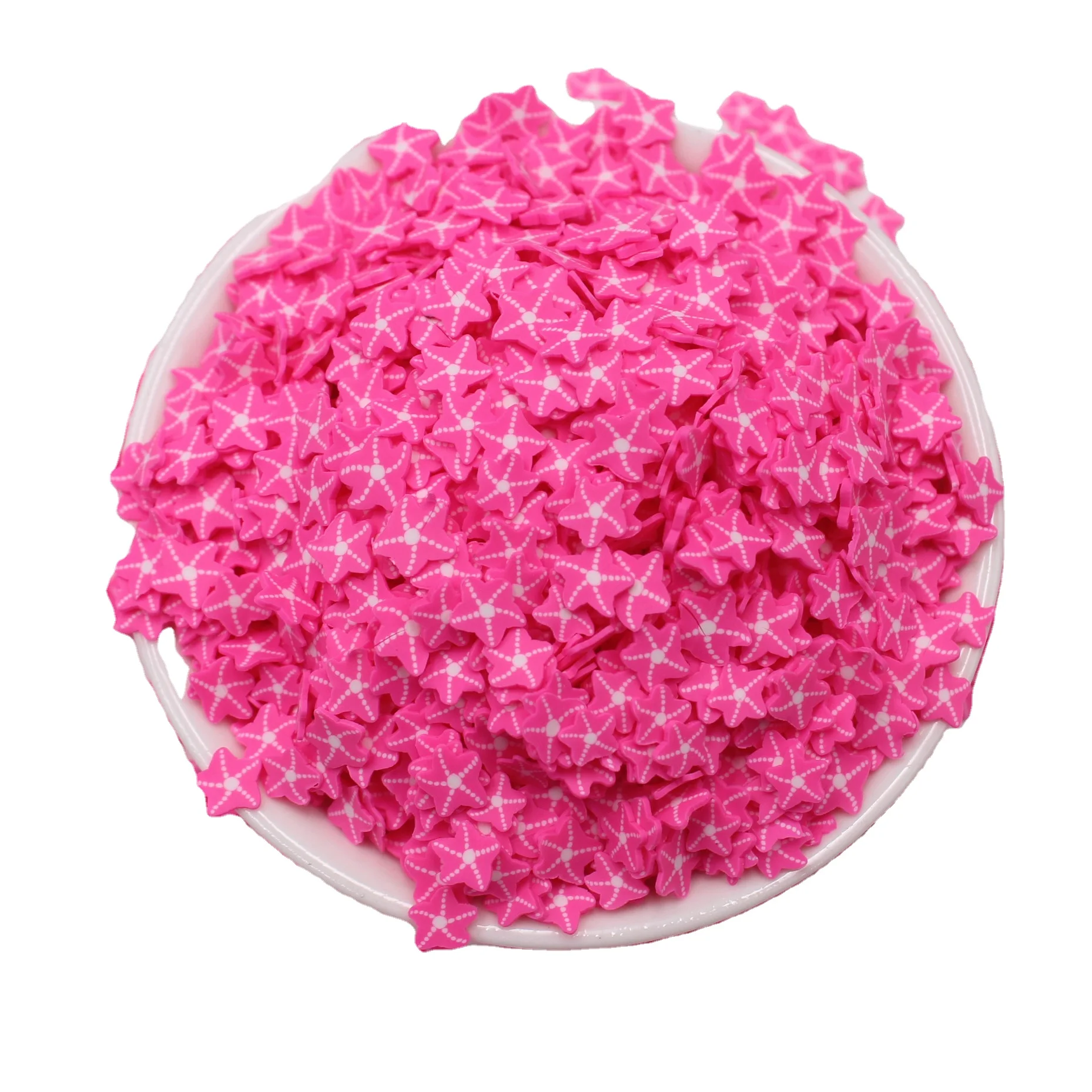 

Hossale 5mm Sea Star Polymer Clay Slices Soft Pottery Starfish Sprinkles for DIY Crafts Filling Accessories