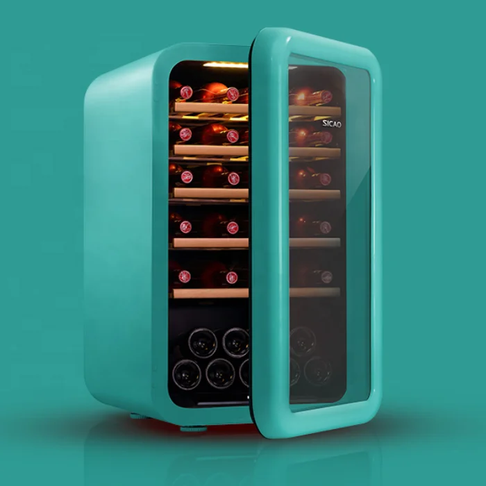 
sicao retro small cellar mini antique cabinet fridge barrel refrigerator glass door wine cooler price 