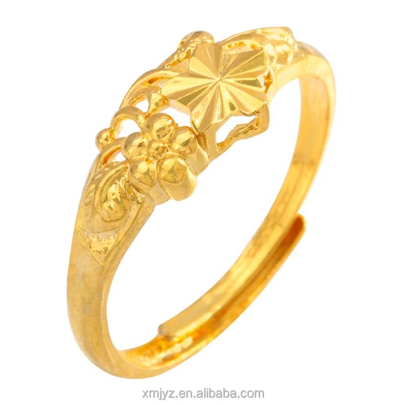 

Cross-Border New Style Brass Gold-Plated Five-Pointed Stars Ring Female Korean Style Simple Open Ring Jewelry Wholesale