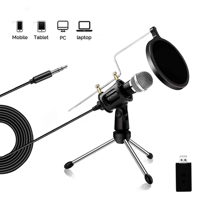

Audio Studio BM-800 Condenser Microphone with Sound Recording Arm Stand Filter set, Black