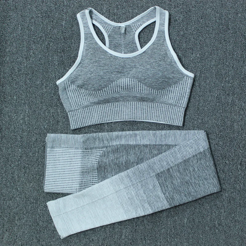

2020 Custom Logo Comfortable Fabric Wholesale Seamless Gym High Quality Yoga Suits New Fashion Women Sports Wear Sets(bra+pants)