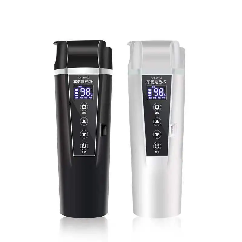 

portable car Electric cup Heating stainless steel thermos mug travel thermos, Blue black red white