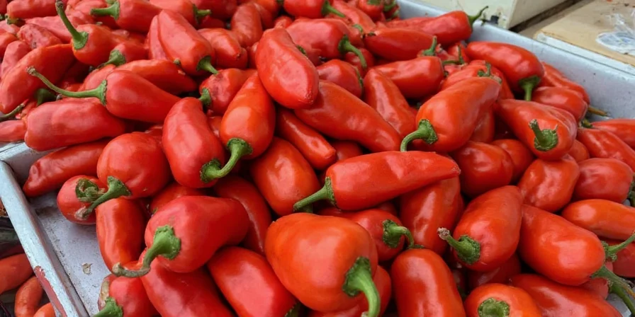 Dried Guajillo Peppers on Counter