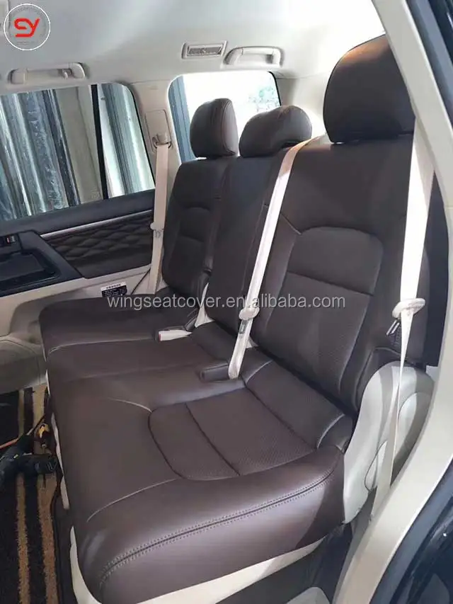 Luxury Grid Diamond Design Custom Fit Leather Car Seat Covers For Toyota Land Cruiser 200 Buy