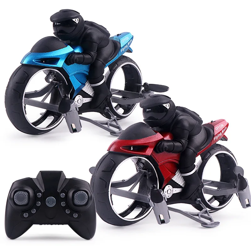 

Christmas gift toys 2.4G 2 in1 Aerobatic Motorcycle drone Ground Stunt Flying Motorcycle