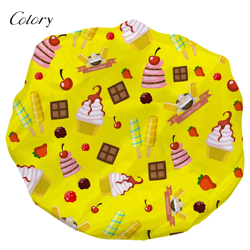 

Colory Bonnets Wholesale Silk Lined Shower Cap, Customized color