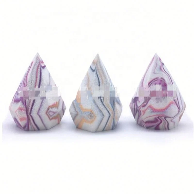 

Marble Diamond Shaped Makeup Sponge, Purple/blue