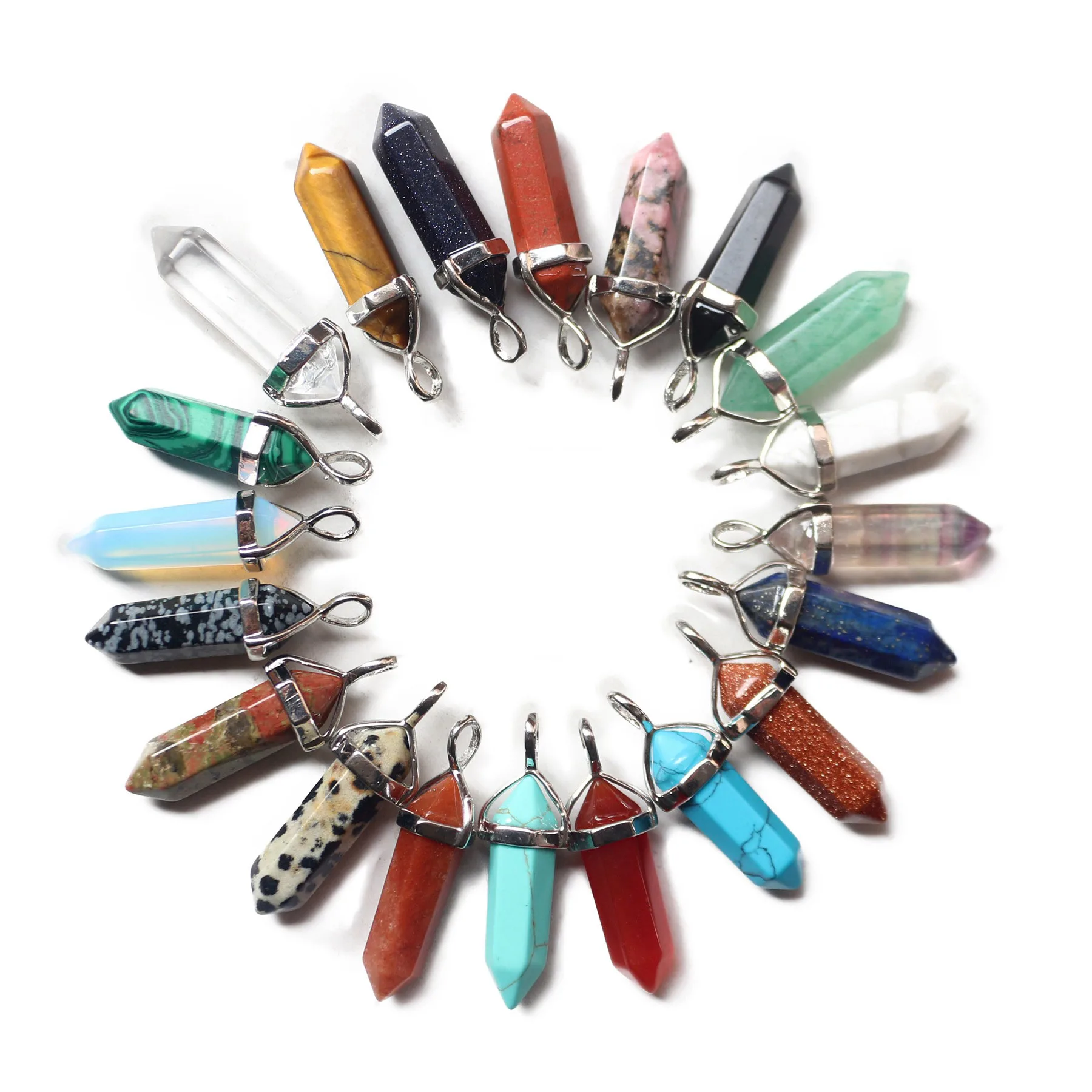 

Luxury Charms Crystal Pendant Natural Stone Pendants DIY Accessories For Jewelry Making Necklace Charm Natural Stone Pendant, Colors