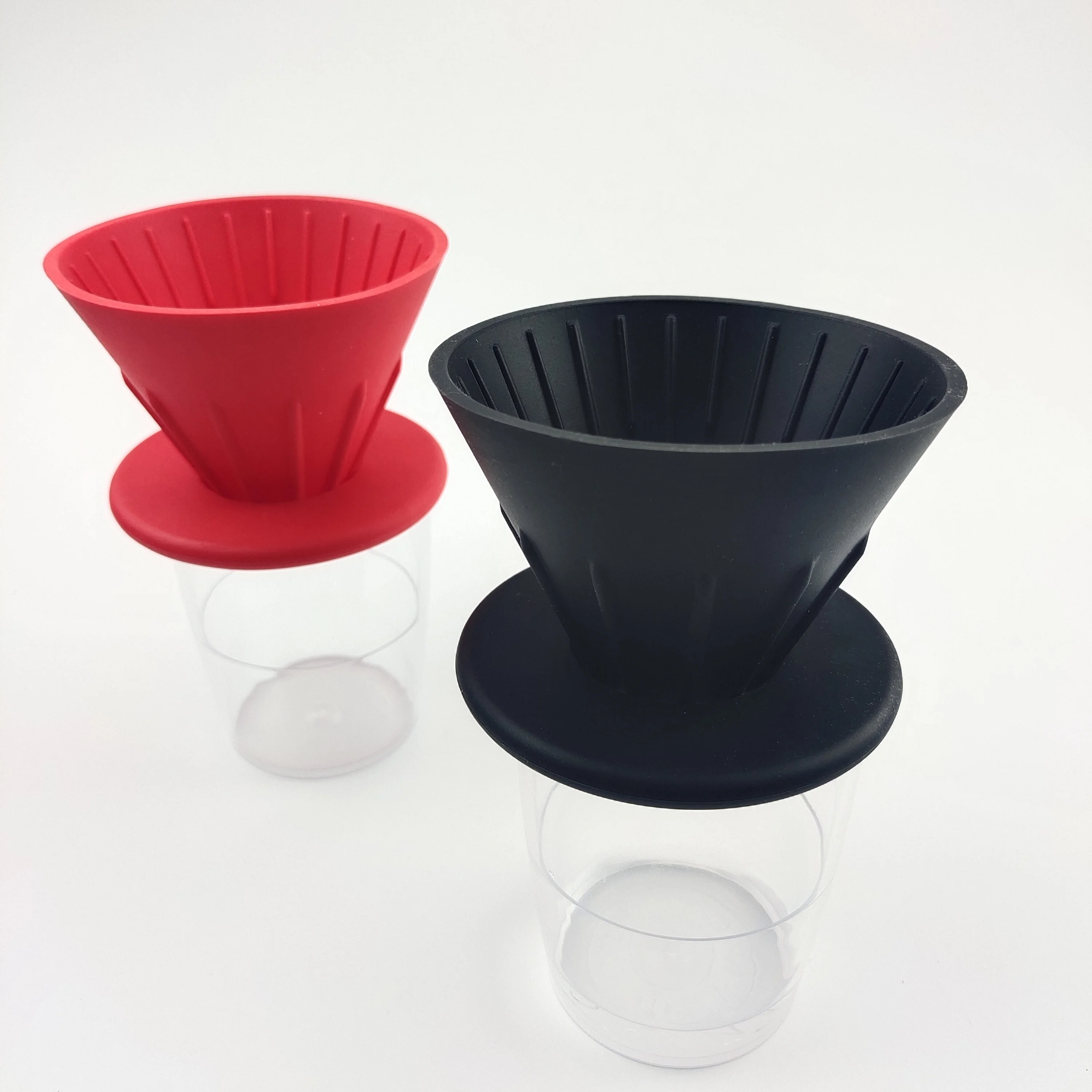 

Tin Plated Coffee Dripper With Glass Pour Over Coffee Dripper Set Bamboo Base Funnel Dripper, Red/black/green