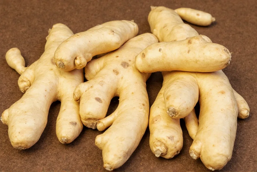 Fresh ginger rhizomes with visible eyes ready for planting, showing proper selection criteria for home cultivation