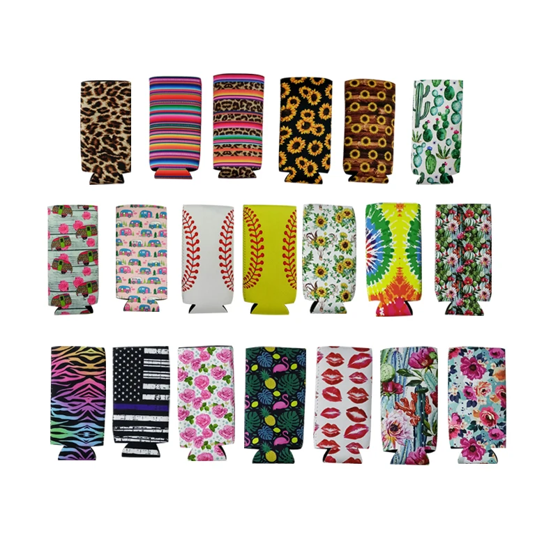

Popular styles high quality neoprene slim can cooler skinny tall beverage holder, Customed