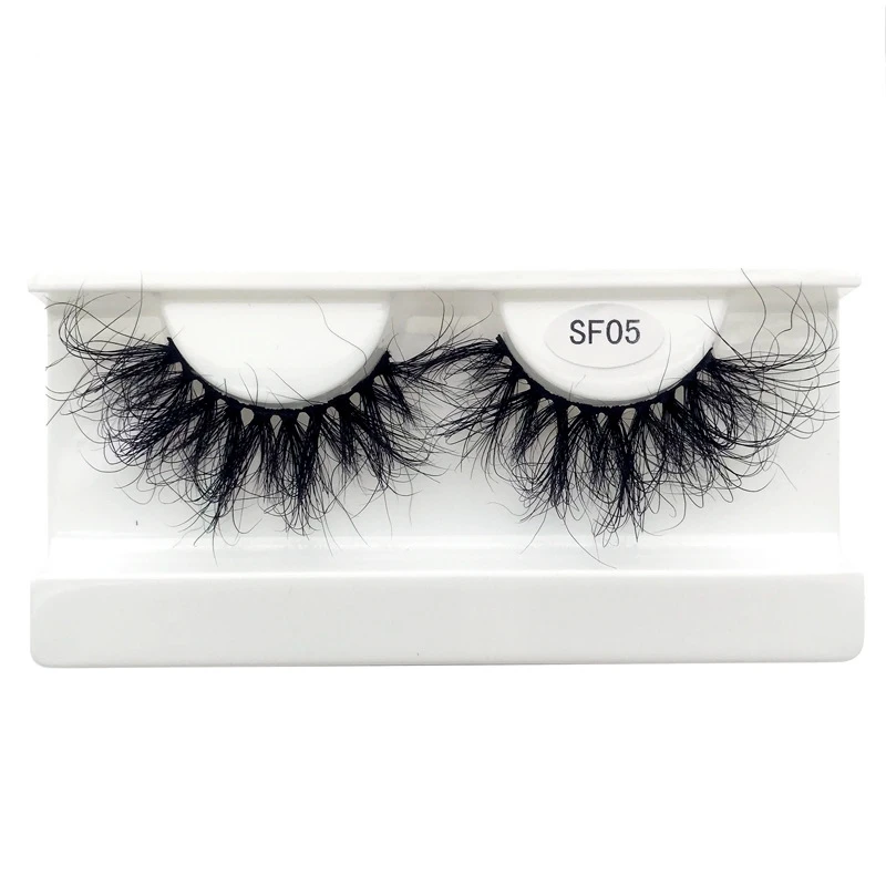 

natural 25mm mink eyelash siberian strips handmade 3d 5d 8d curl fluffy mink eyelashes vendor