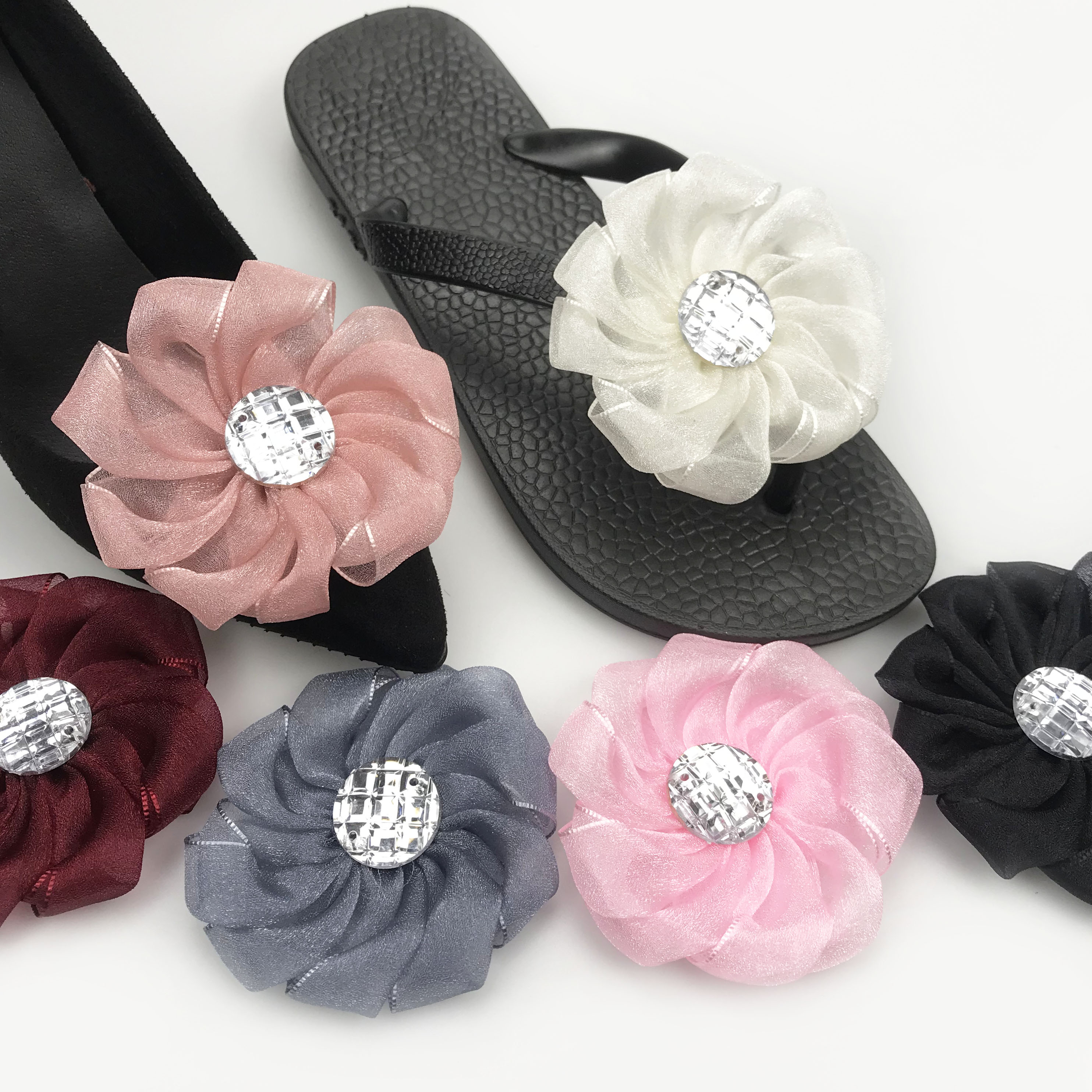 

Handmade cloth art leather shoes flower slippers beach shoes accessories