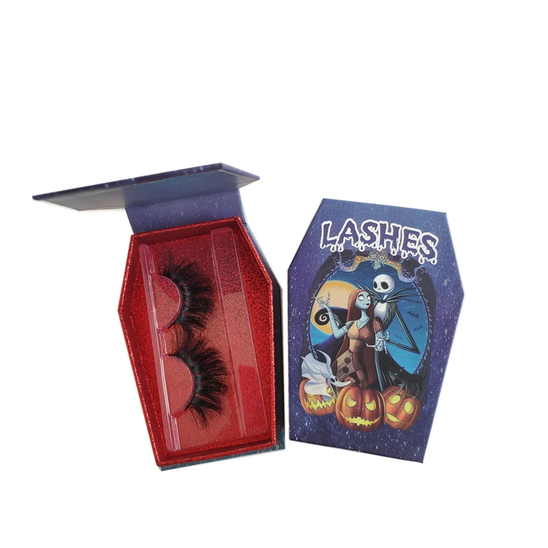 

paper lashbox and coffin eyelash packaging eyelash vendors mink halloween eyelash packaging