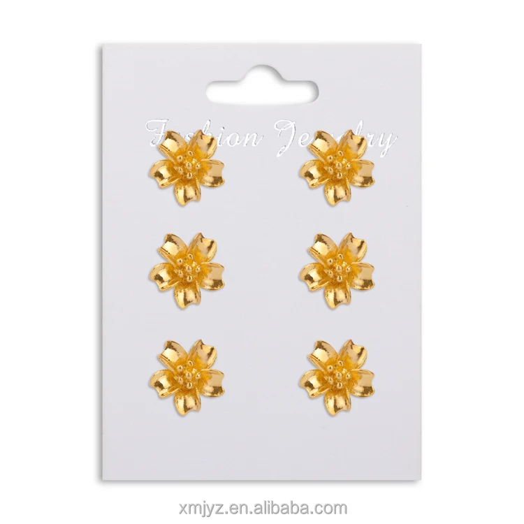 

Net Celebrity Same Paragraph Gold-Plated 18K Small Fresh And Simple Flower Brass Earrings Ladies Temperament Small Fragrance