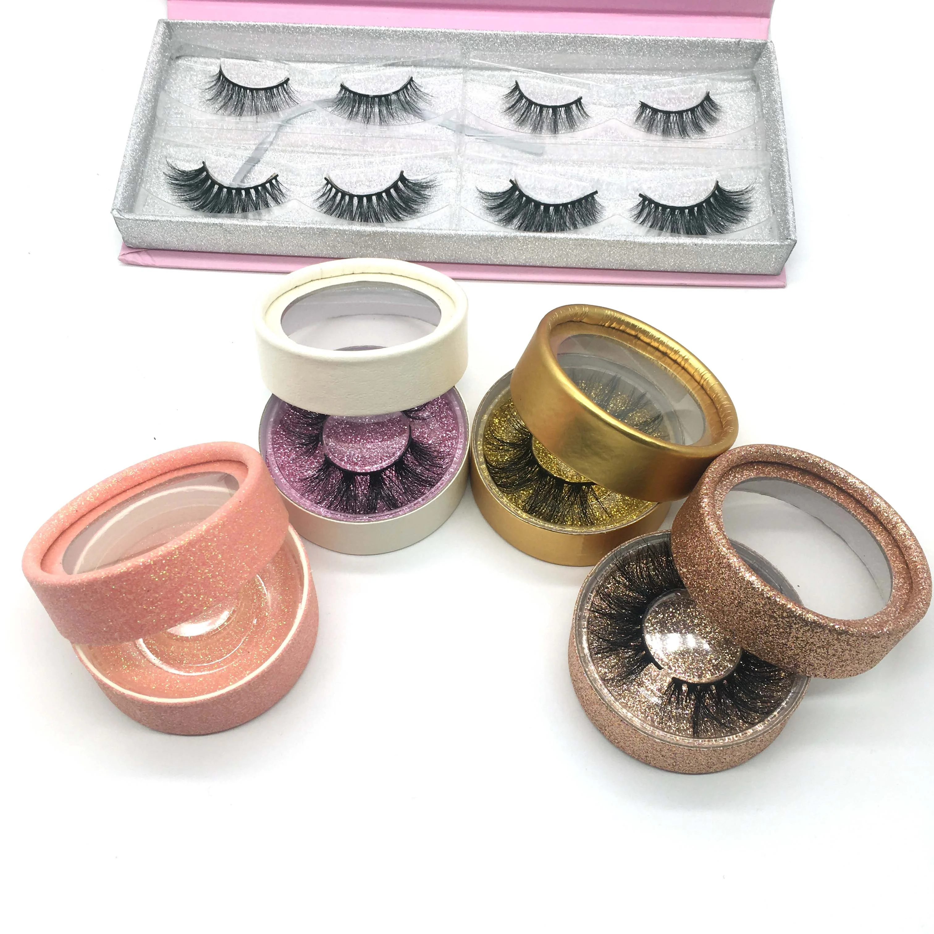 

round eyelash box venders customize your own 3d circle lash box