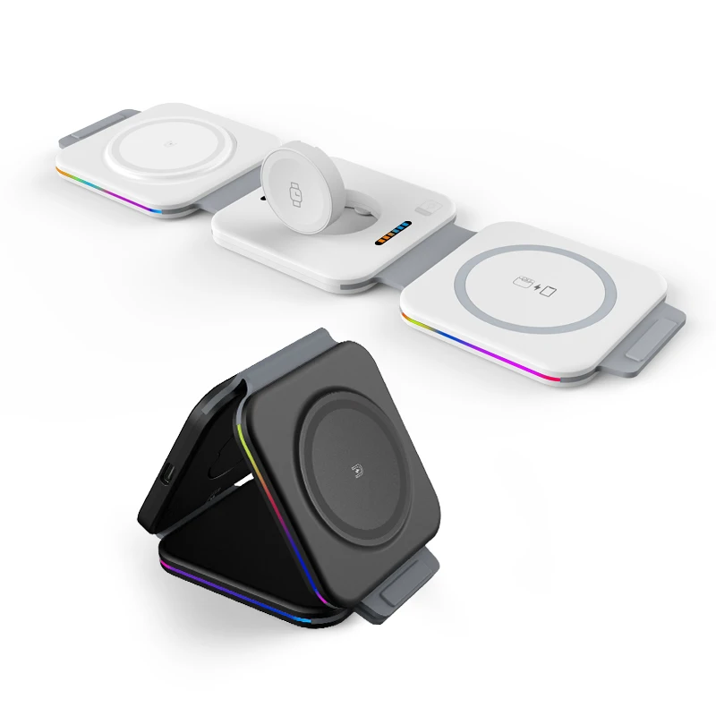 

Custom Multifunctional Dimmable Rechargeable 3 in 1 Wireless Charger for office